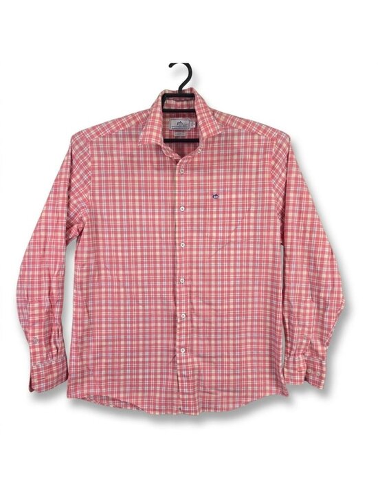 Southern Tide Other - Men's Southern Tide Pink Plaid Classic Fit Stretch Button Up Shirt Size M